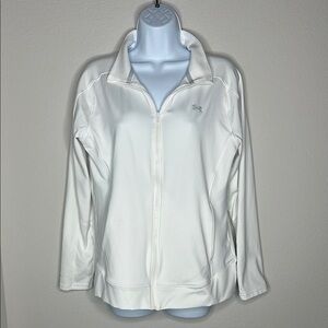 Under Armour White Relaxed Polo Sweatshirt